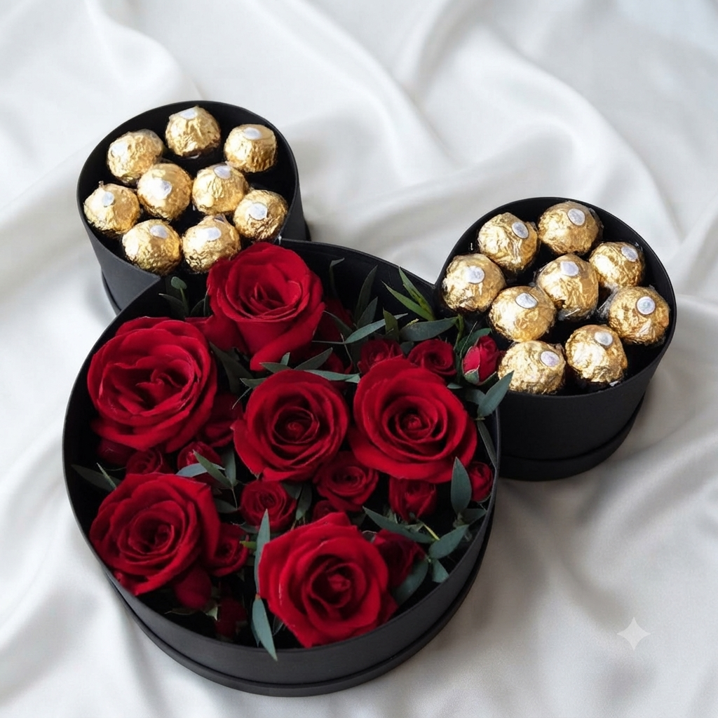 BOX CHOCOLAT & ROSE