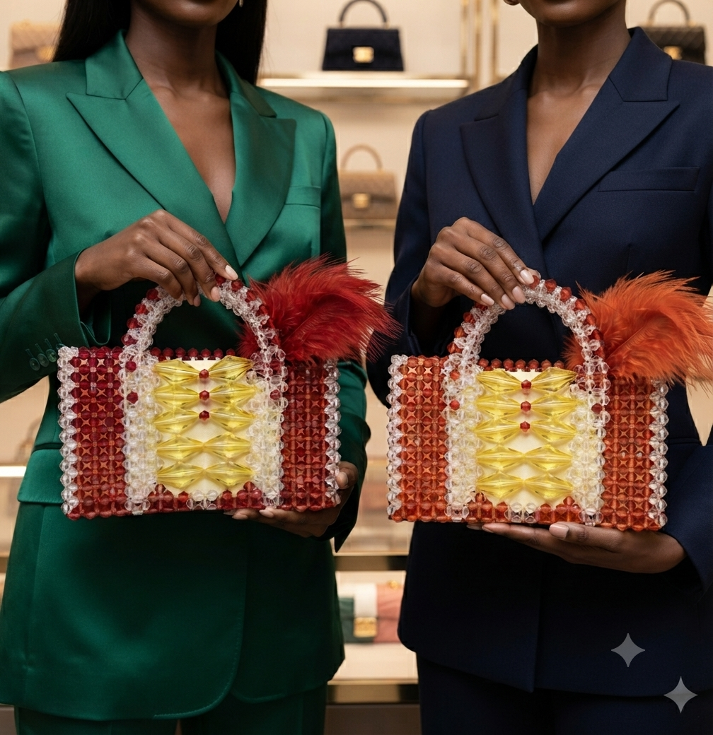 SAC PERLÉ À PLUME – ÉDITION PRESTIGE