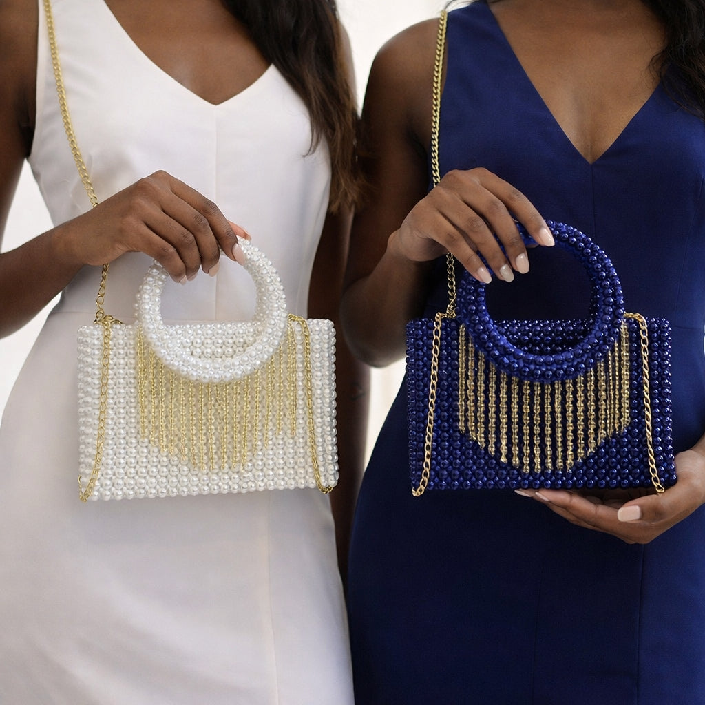 ÉLÉGANCE PERLÉE – ACCESSOIRES MULTICOLORES AVEC FINITIONS DORÉES