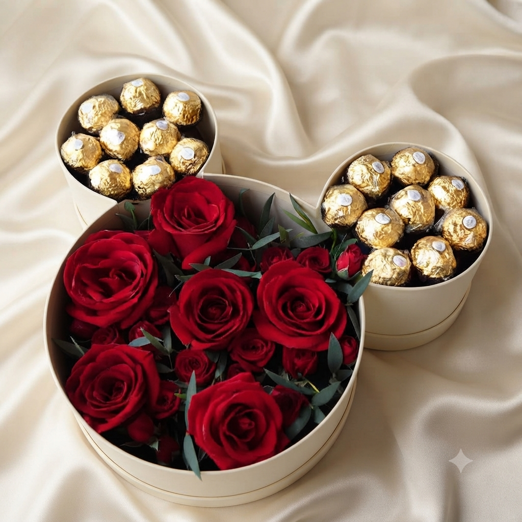 BOX CHOCOLAT & ROSE