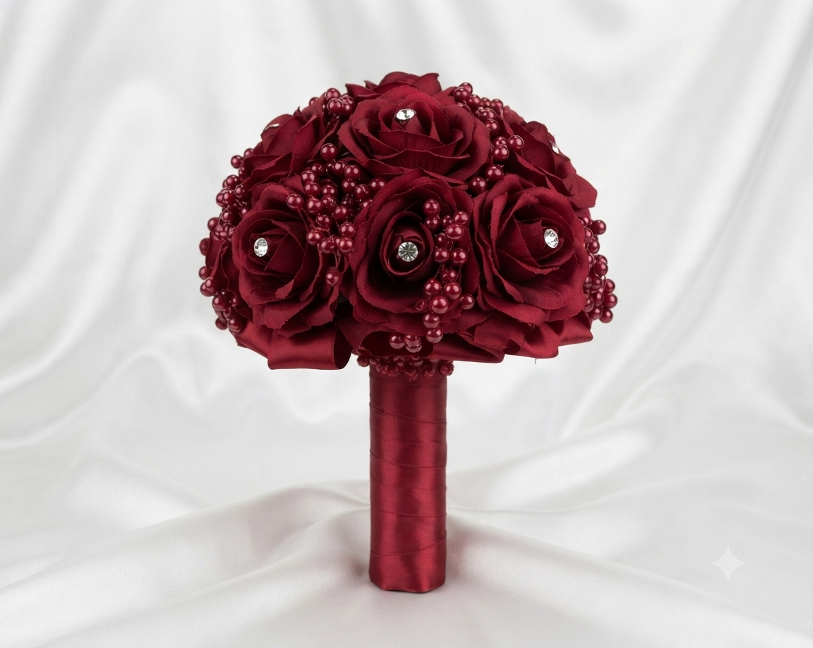 BOUQUET DÉCORATIF PREMIUM – ÉCRIN PRESTIGE