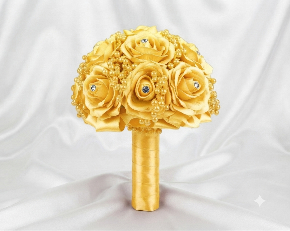 BOUQUET DÉCORATIF PREMIUM – ÉCRIN PRESTIGE