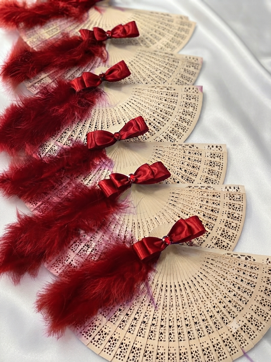 LOT DE 5 ÉVENTAILS POUR FILLES D'HONNEUR – ÉLÉGANCE ET HARMONIE