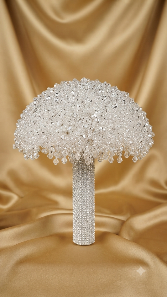 BOUQUET DE MARIÉE DE LUXE EN CRISTAL ET STRASS ÉCLATANTS