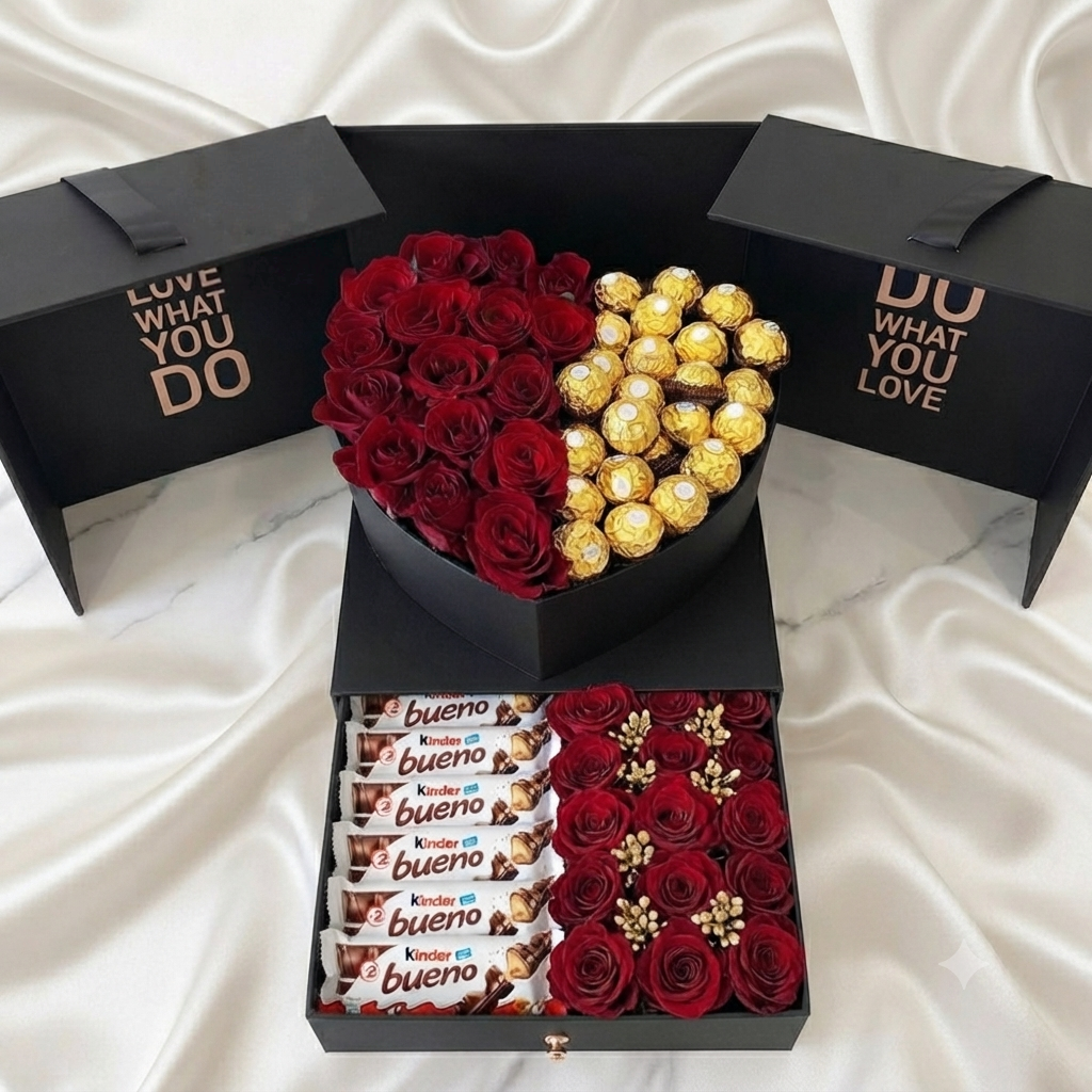BOX LUXE CHOCOLAT & ROSES